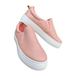 New! Journee Partrice Blush Print Platform Slip on Sneakers Shoes sz 9